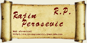Rajin Perošević vizit kartica